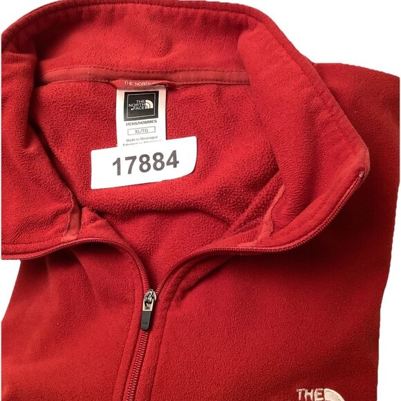 The North Face Red Long Sleeve 1/4 Zip TKA 100 Fleece Mens Jacket Size XL - Picture 8 of 8
